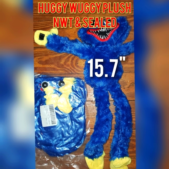 COPY - NWT & Factory Sealed Huggy Wuggy Plush 15.7" - Picture 1 of 5